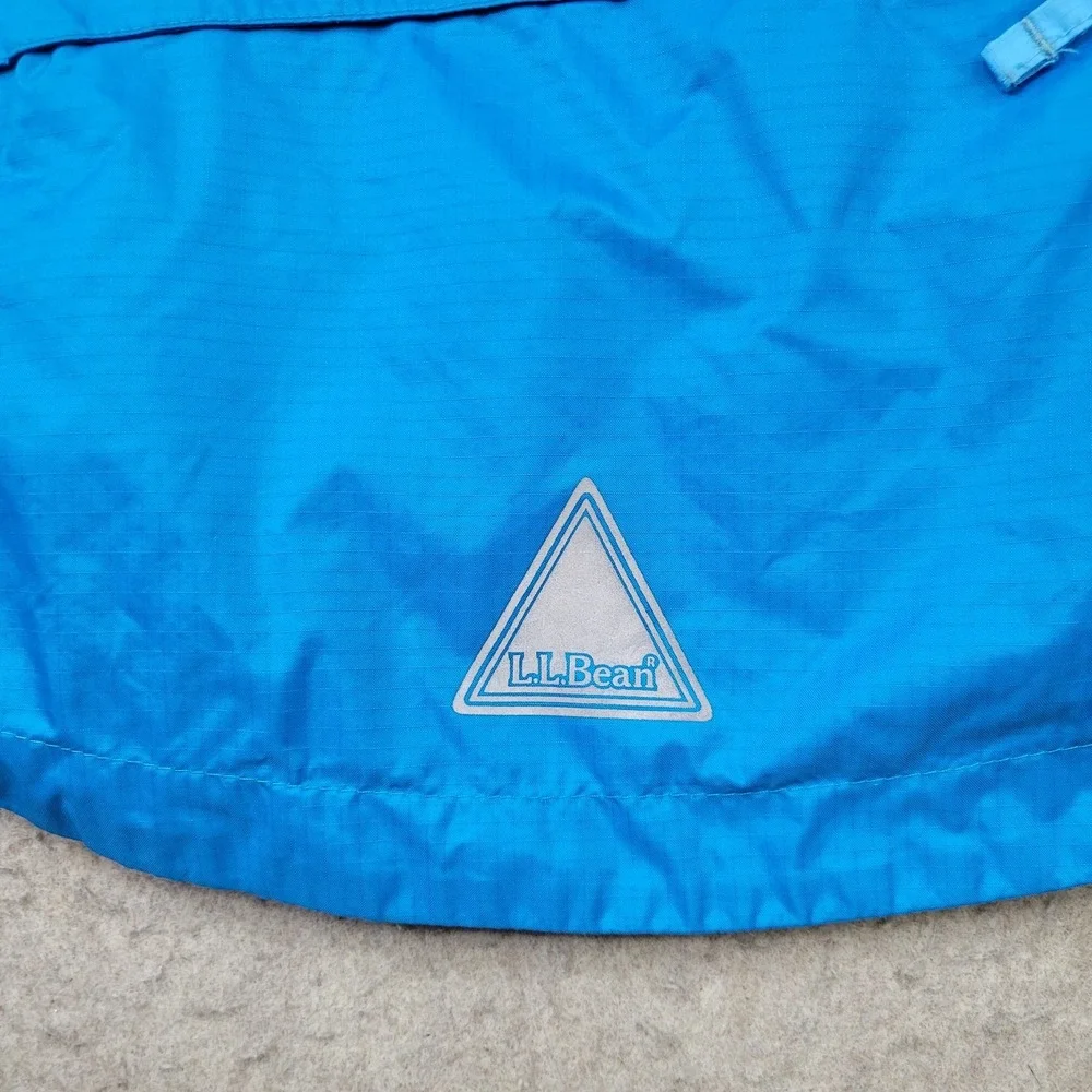 LL Bean Jacket Kids L‎ 14-16 Full Zip Hooded Raincoat Microfleece Lined 248055